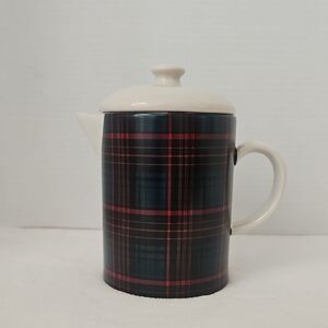 Hearth & Hand Magnolia NWT Tartan Plaid Holiday Christmas Coffee Teapot